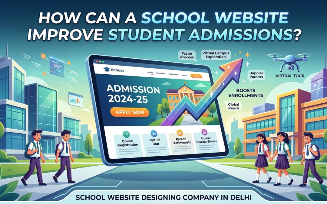 School website improving student admissions with modern design by website designing company in Delhi