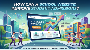 School website improving student admissions with modern design by website designing company in Delhi